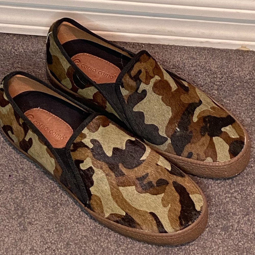 EUC - Corso Como Duffy Calf Hair Slip-On Sneaker
